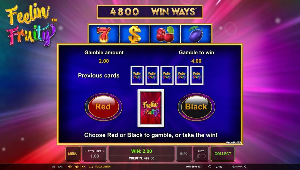 Feelin Fruity Win Ways Slot - Gamble Feature