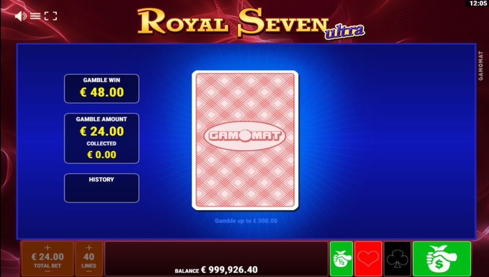 Bonus feature Royal Seven Ultra online slot machine
