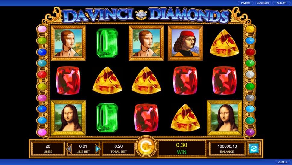 Da Vinci Diamonds slot gameplay