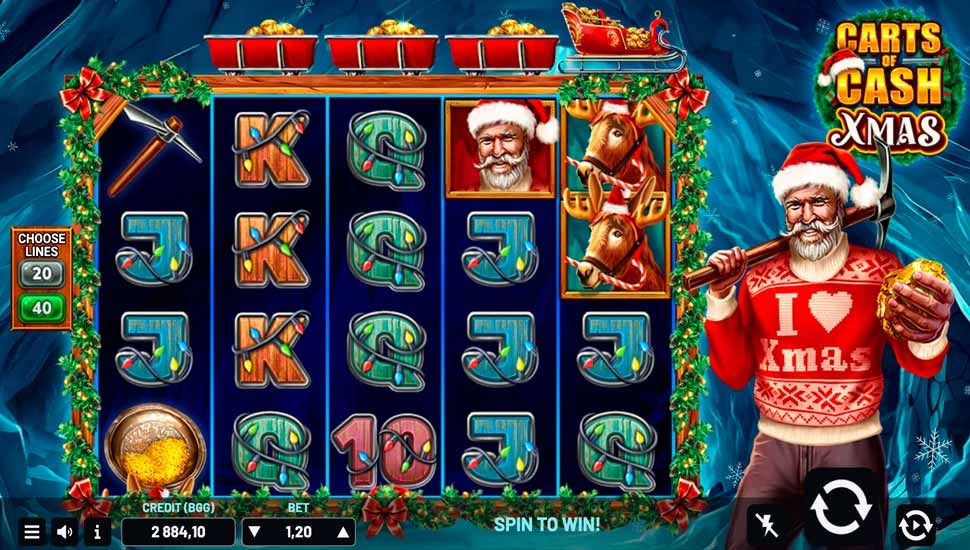 Carts of Cash Xmas slot gameplay