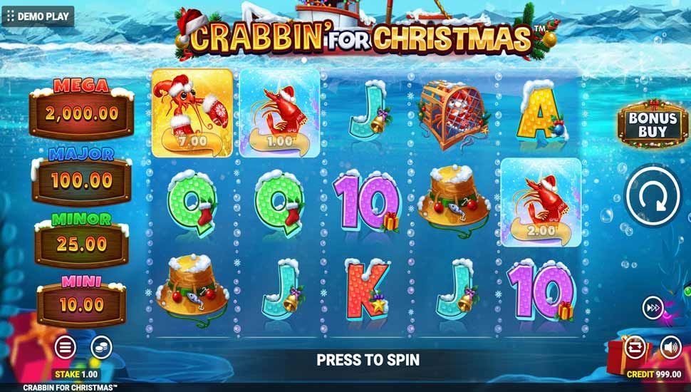 slot Crabbin’ for Christmas gameplay