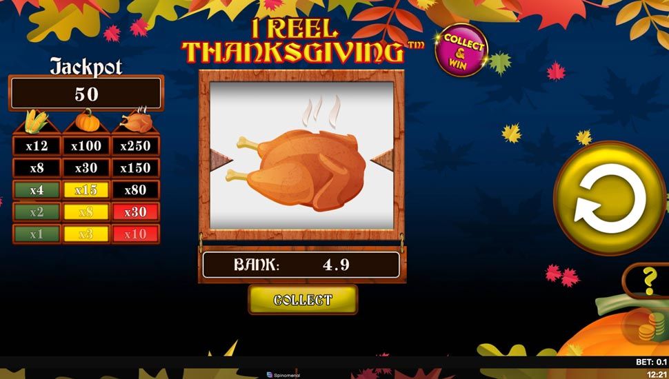 1 Reel Thanksgiving slot