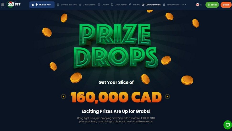 20Bet casino prize drops