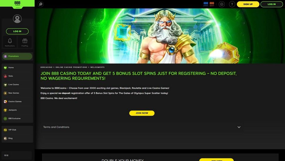 888 casino No Deposit bonus
