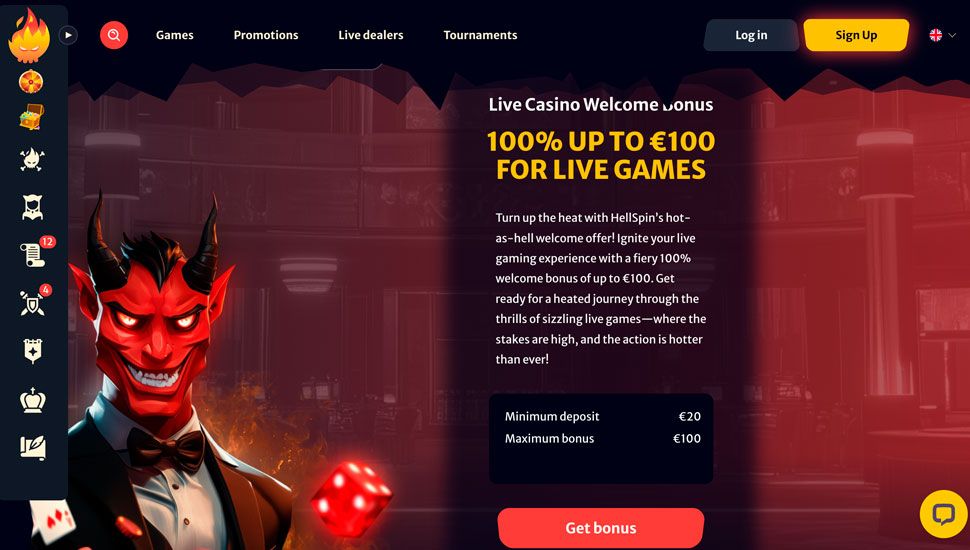 Live Casino Welcome Bonus