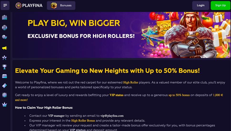 Playfina casino