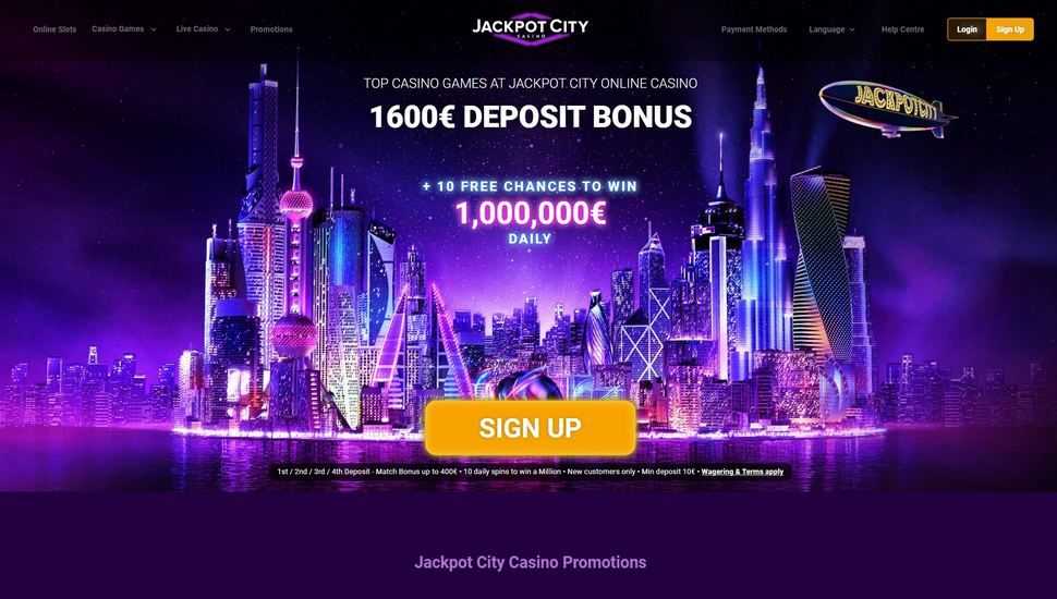 Jackpot City welcome bonus