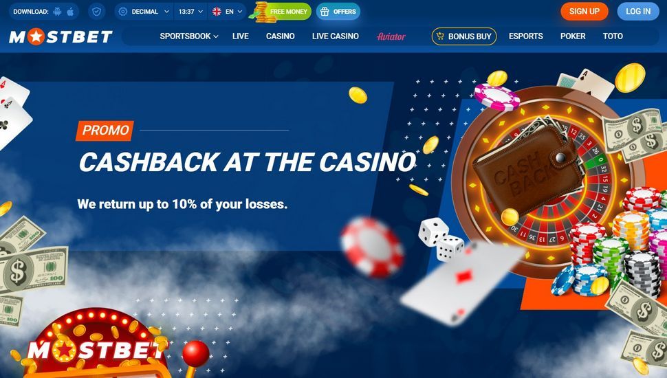 Mostbet weekly cashback bonus