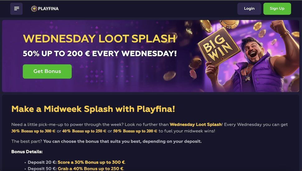 Playfina Wednesday Loot Splash
