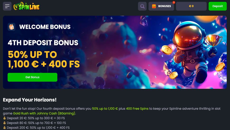 spinline 4th deposit bonus