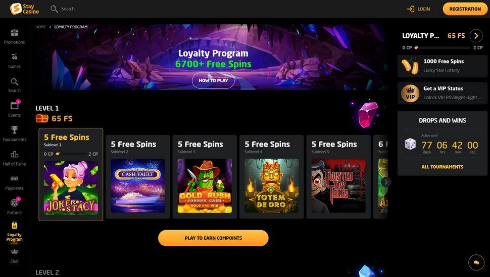 Stay Casino loyalty program