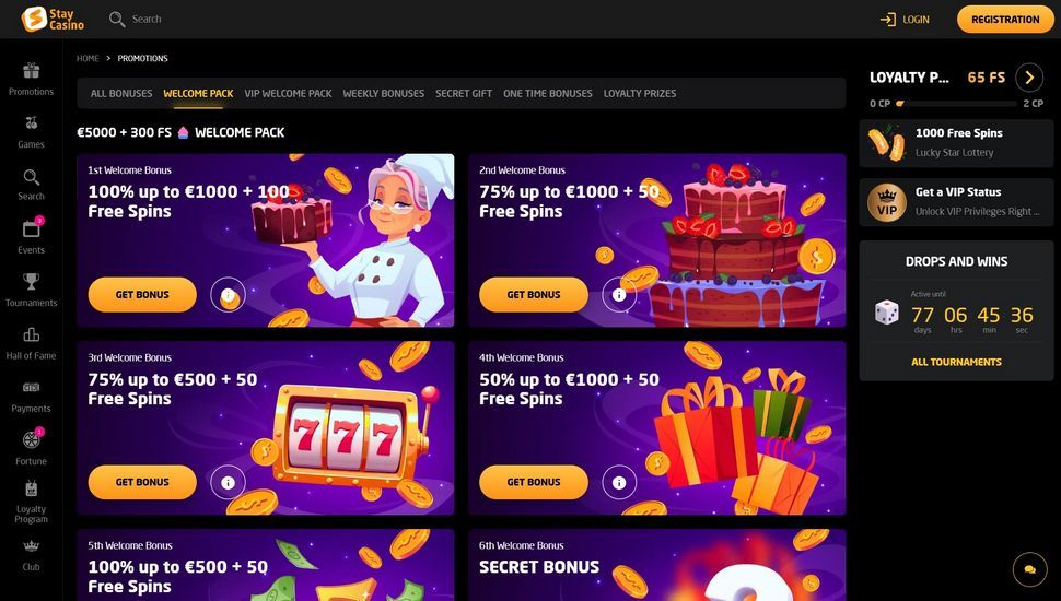 Stay Casino welcome bonus