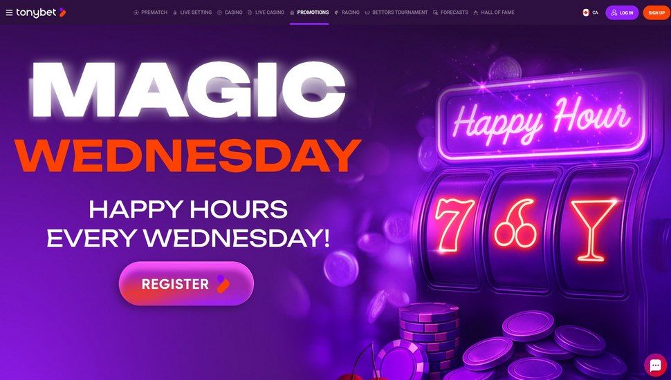 Tonybet Wednesday Happy Hours