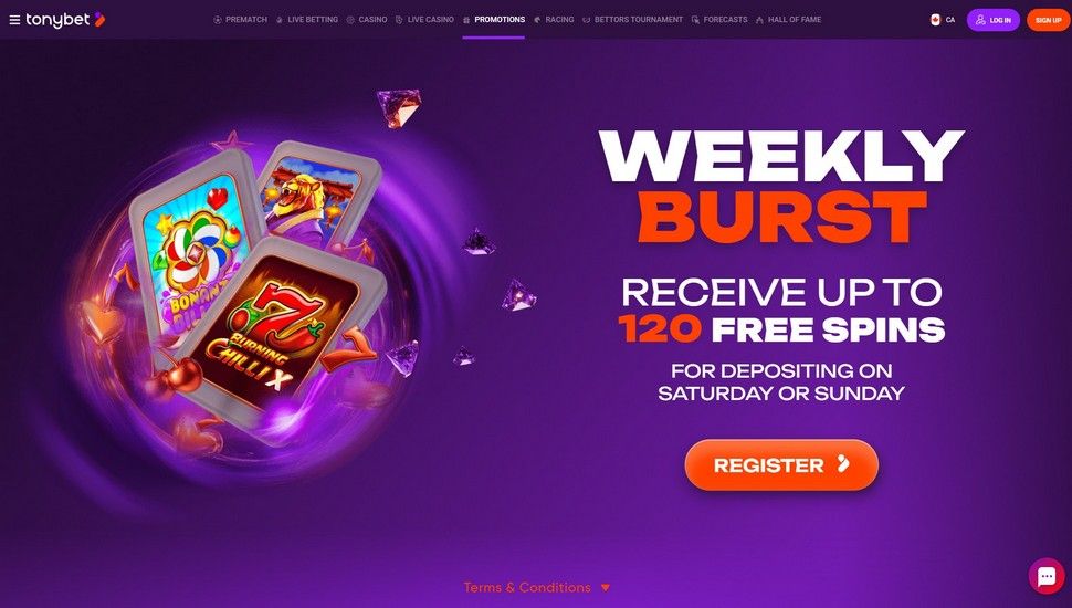 Tonybet Weekly Burst