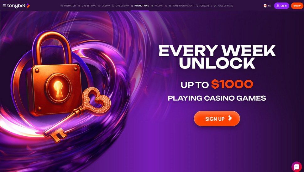 Tonybet Weekly Unlock Casino