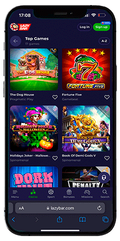 Lazybar Casino mobile