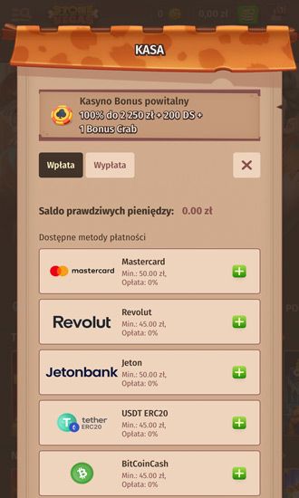 Kasa i płatność Stonevegas