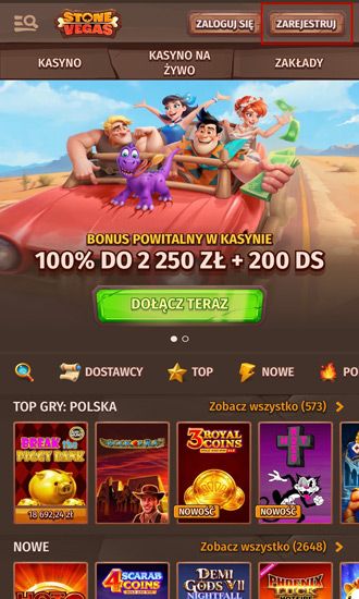 Rejestracja StoneVegas