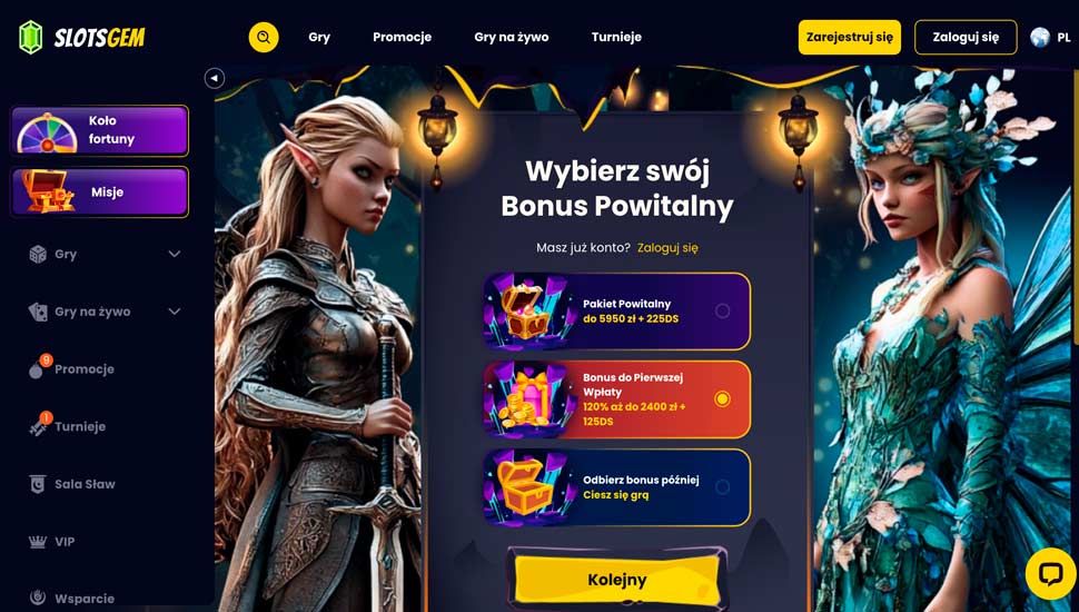 lobby kasyna Slotsgem