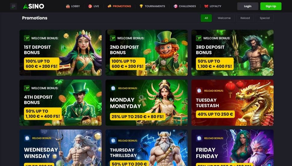 asino casino bonuses