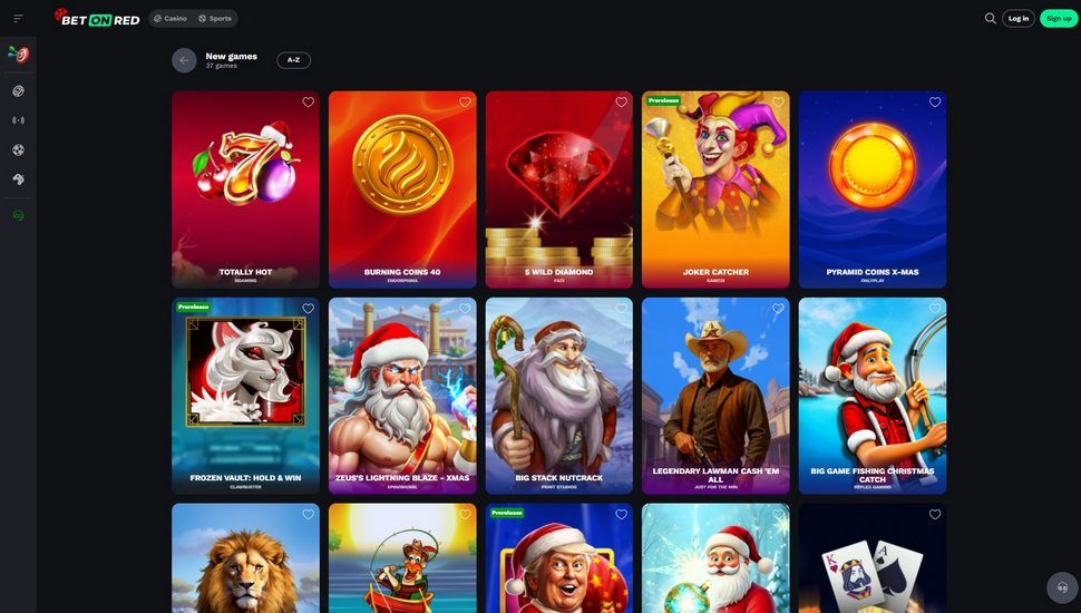 Betonred casino slots page