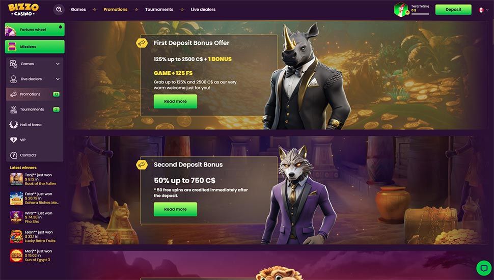 Bizzo Casino Promotions
