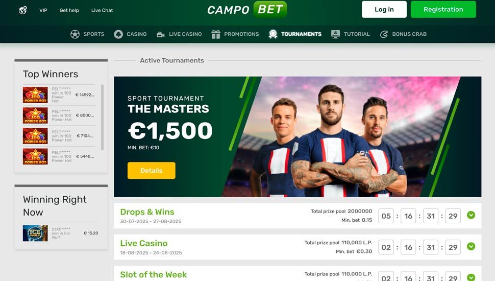 Tournaments at Campobet Casino