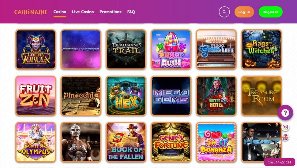 CashiMashi Casino slots page