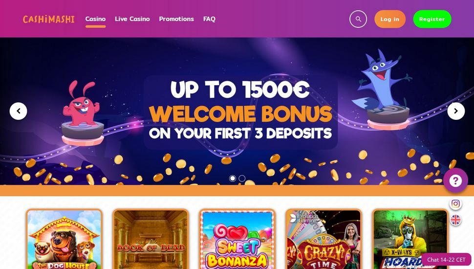 CashiMashi Casino main page