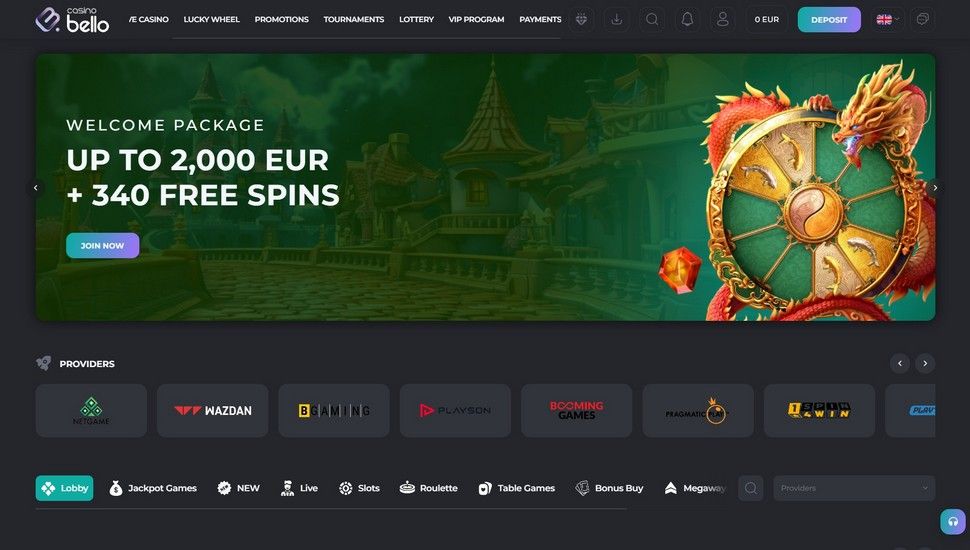 Casino Bello main page