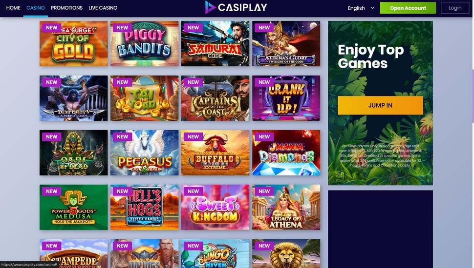 Casiplay Casino slots page