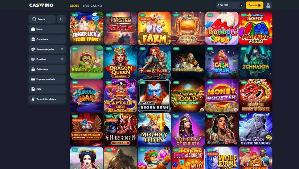 Caswino casino slots page