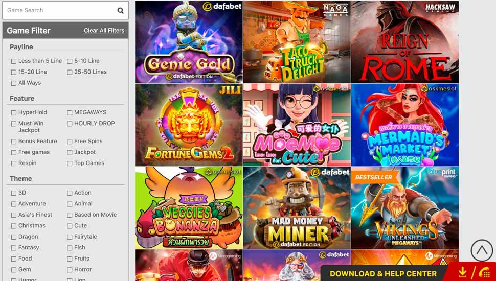 Dafabet Casino Games