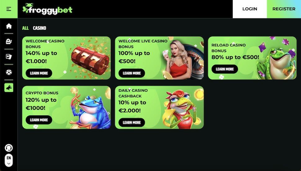 Froggybet Bonuses
