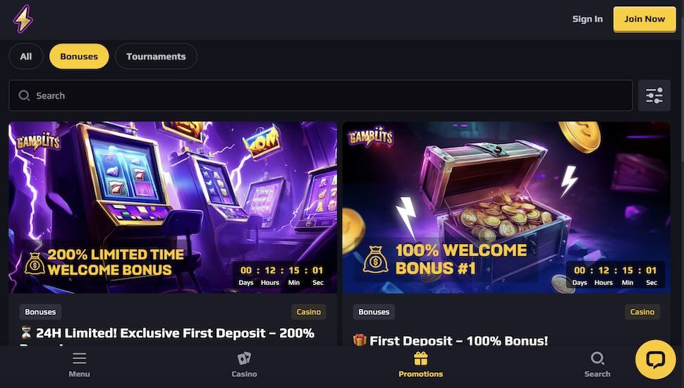Gamblits Bonuses