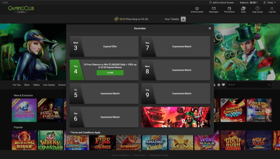 Gaming Club promotions