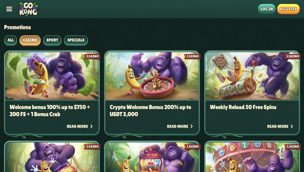 GoKong casino Bonus