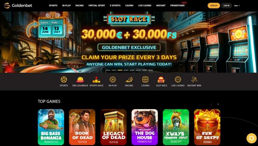Goldenbet casino main page