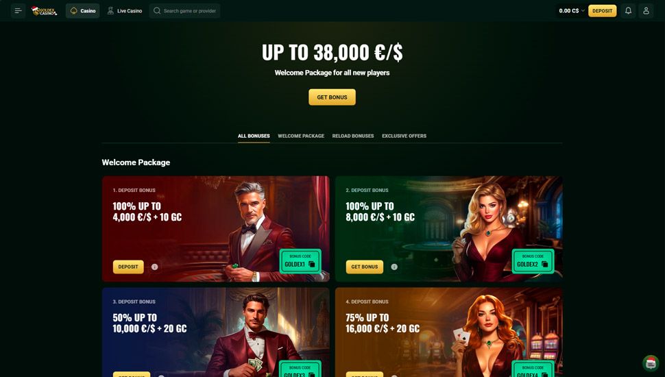 Goldex Casino promotions