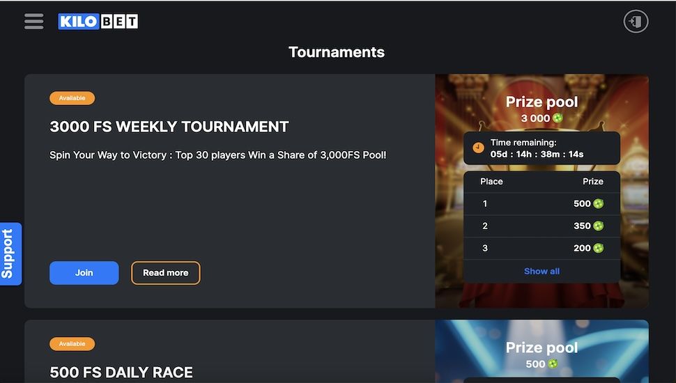 Kilobet Tournaments