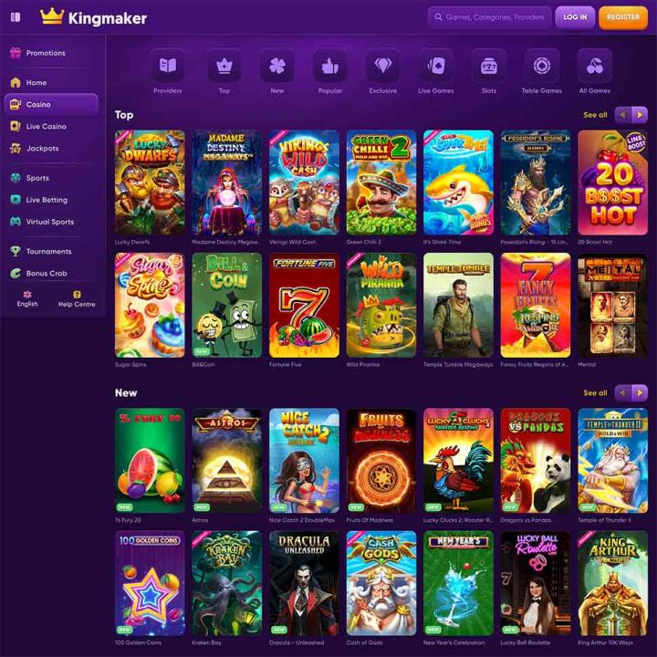 Kingmaker Casino Online【Full Review & Bonus Offers】