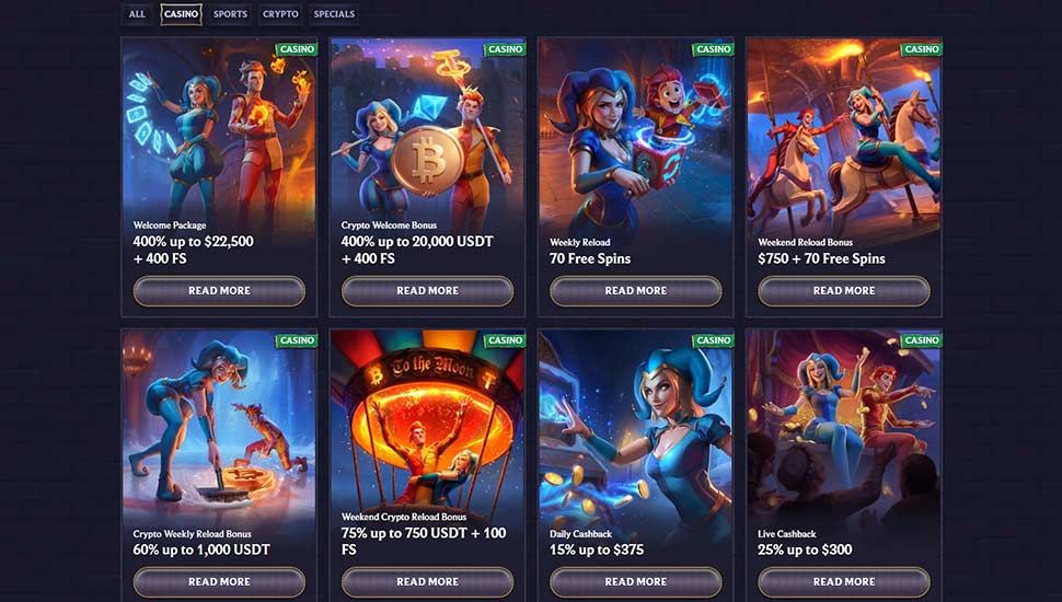 Lolajack - list of bonuses