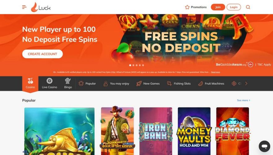 Luck casino main page