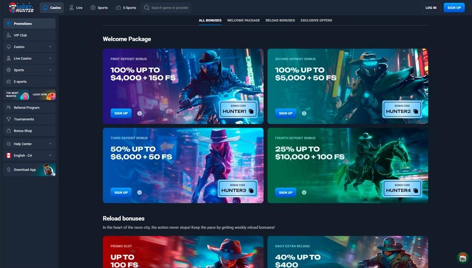 Lucky Hunter promotions