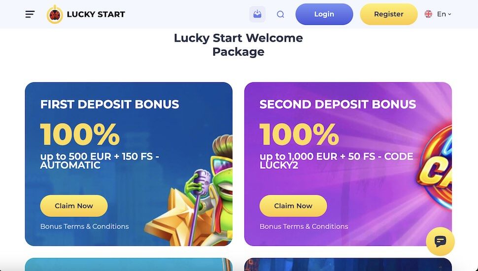 Luckystart casino Bonuses