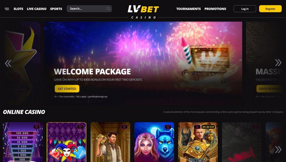 LVbet Casino main page