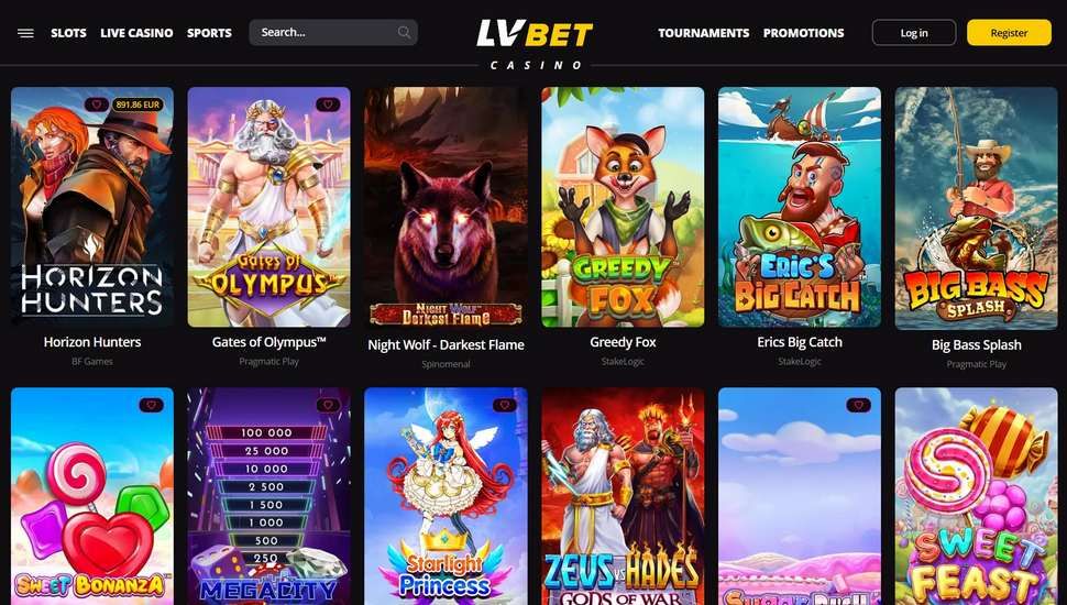 LVbet Casino slots page