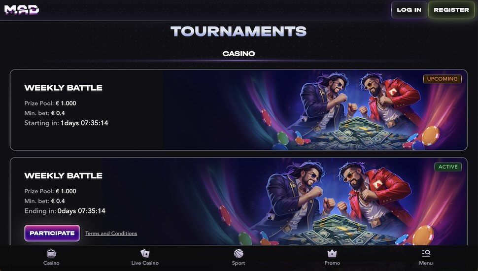 Madcasino Tournaments