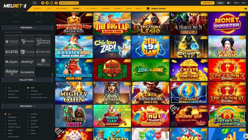 Games at Melbet