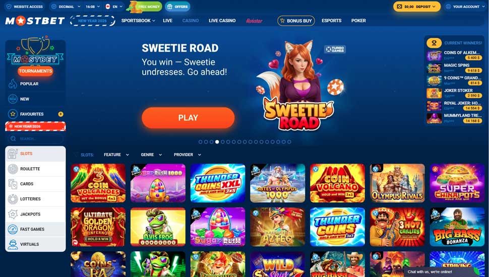 mostbet casino main page